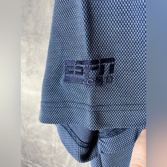 Nike Golf Dri-Fit Polo Men's L Navy Blue Short Sleeve ESPN Embroidery - Picture 5 of 6